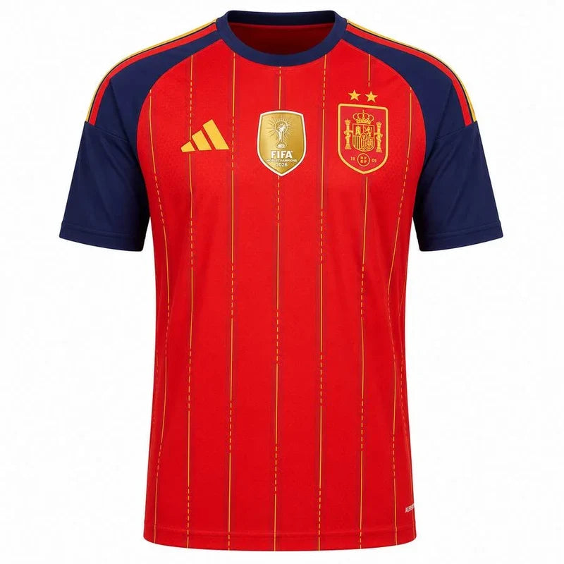 Maglia Spagna Home 26/27 - Con due stelle e la patch di campione del mondo