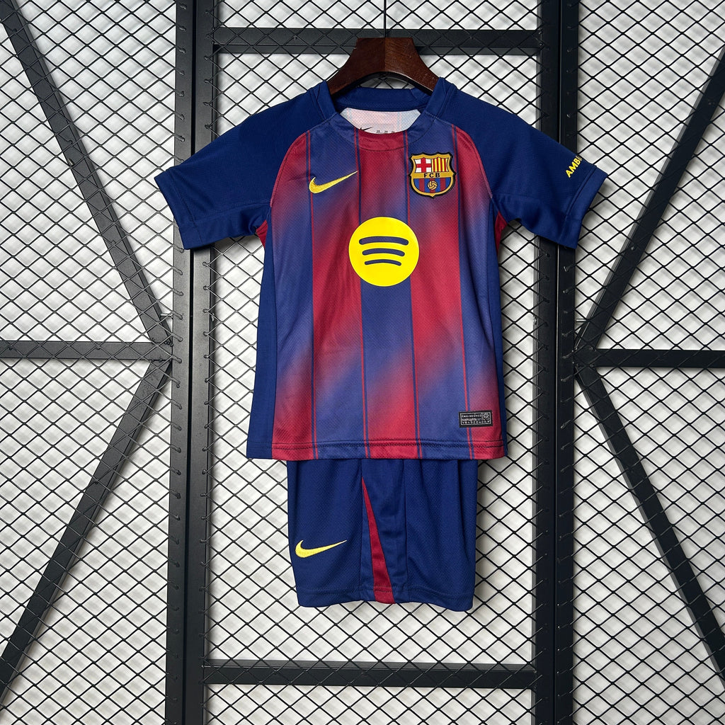 T-shirt e Pantaloncini Bambino FC Barcelona Home 25/26
