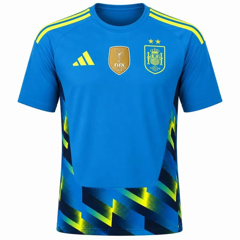 Maglia Spagna Portiere 26/27 - Con due stelle e la patch di campione del mondo