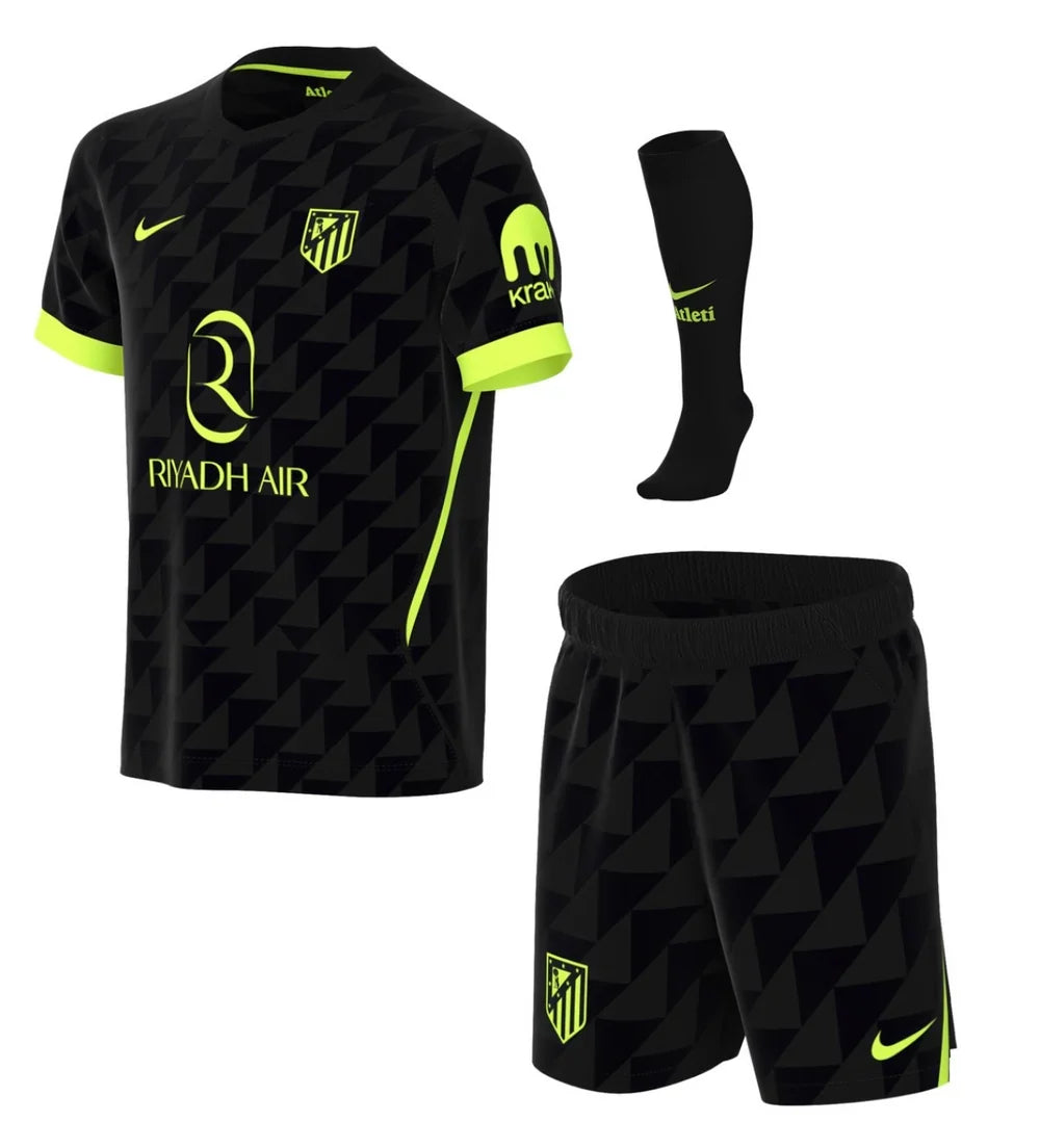 T-shirt e Pantaloncini Bambino Atletico de Madrid Away 26/27- Con Calzettoni