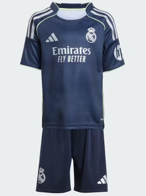 T-shirt e Pantaloncini Bambino Real Madrid Away 25/26