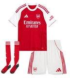 T-shirt e Pantaloncini Bambino Arsenal Home 25/26 - Con Calzettoni