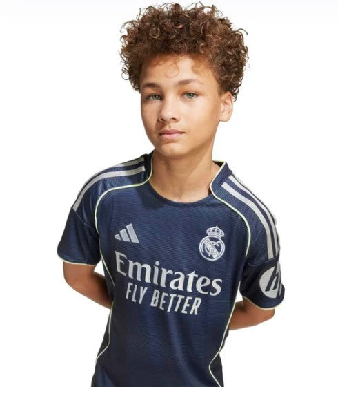 T-shirt e Pantaloncini Bambino Real Madrid Away 25/26 - Con Calzettoni
