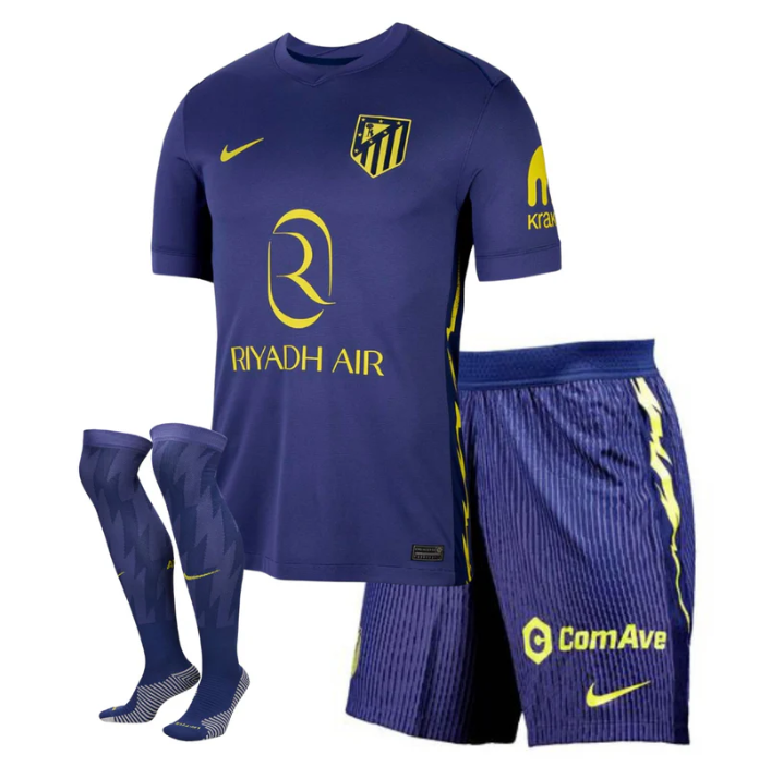 T-shirt e Pantaloncini Bambino Atletico de Madrid Away 25/26 - Con Calzettoni