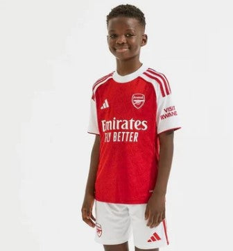 T-shirt e Pantaloncini Bambino Arsenal Home 25/26 - Con Calzettoni