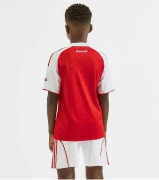 T-shirt e Pantaloncini Bambino Arsenal Home 25/26 - Con Calzettoni