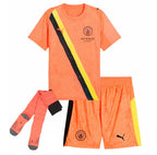 T-shirt e Pantaloncini Bambino Manchester City Portiere 25/26- Con Calzettoni