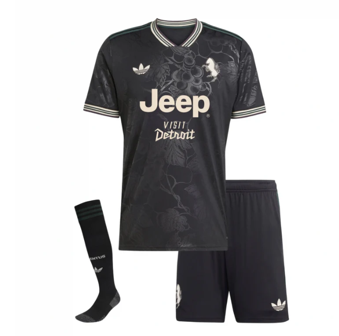 T-shirt e Pantaloncini Bambino Juventus Third 25/26 - Con Calzettoni