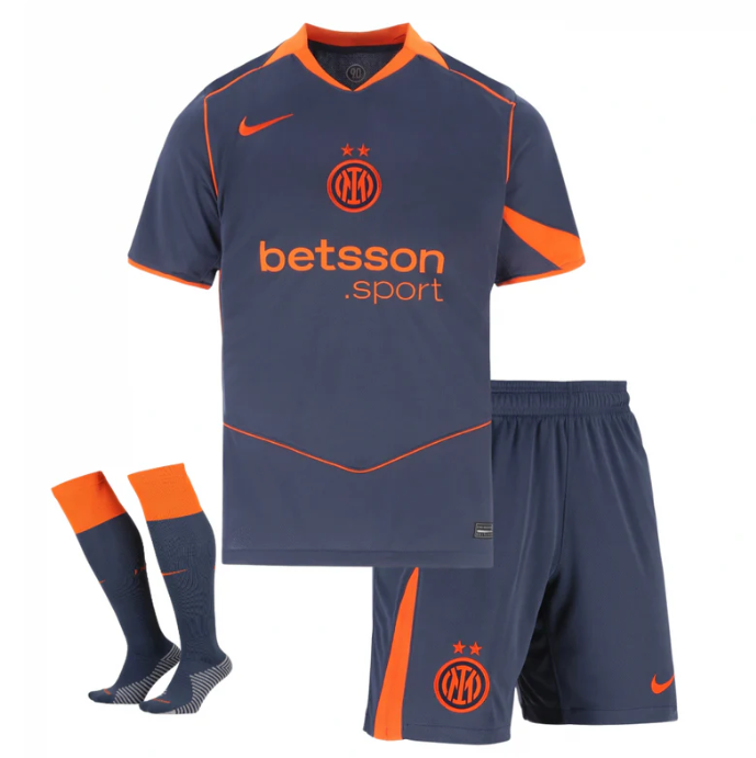 T-shirt e Pantaloncini Bambino Inter Third 25/26 - Con Calzettoni