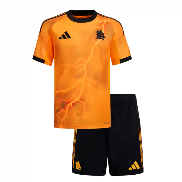T-shirt e Pantaloncini Bambino AS Roma Away 25/26
