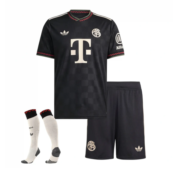 T-shirt e Pantaloncini Bambino Bayern Monaco Third 25/26 - Con Calzettoni