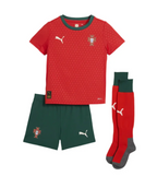 T-shirt e Pantaloncini Bambino Portogallo Home 25/26 - Con Calzettoni