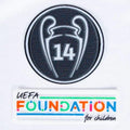 Patch Trofeo UCL 14 Volte Campione + Set di Patch UEFA Foundation (Real Madrid) – 2022/2023