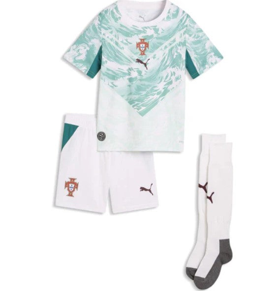 T-shirt e Pantaloncini Bambino Portogallo Away 26/27 - Con Calzettoni