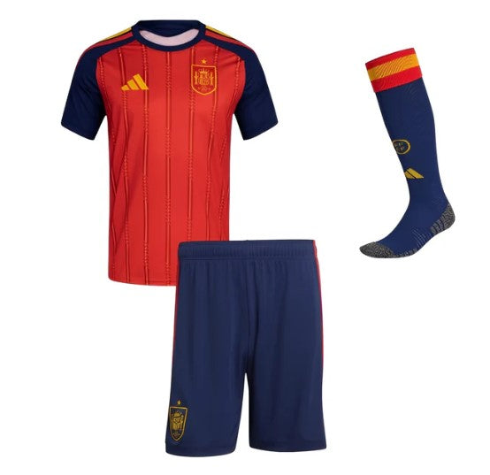 T-shirt e Pantaloncini Bambino Spagna Home 26/27 - Con Calzettoni