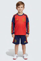 T-shirt manica lunga e Pantaloncini Bambino Spagna Home 26/27
