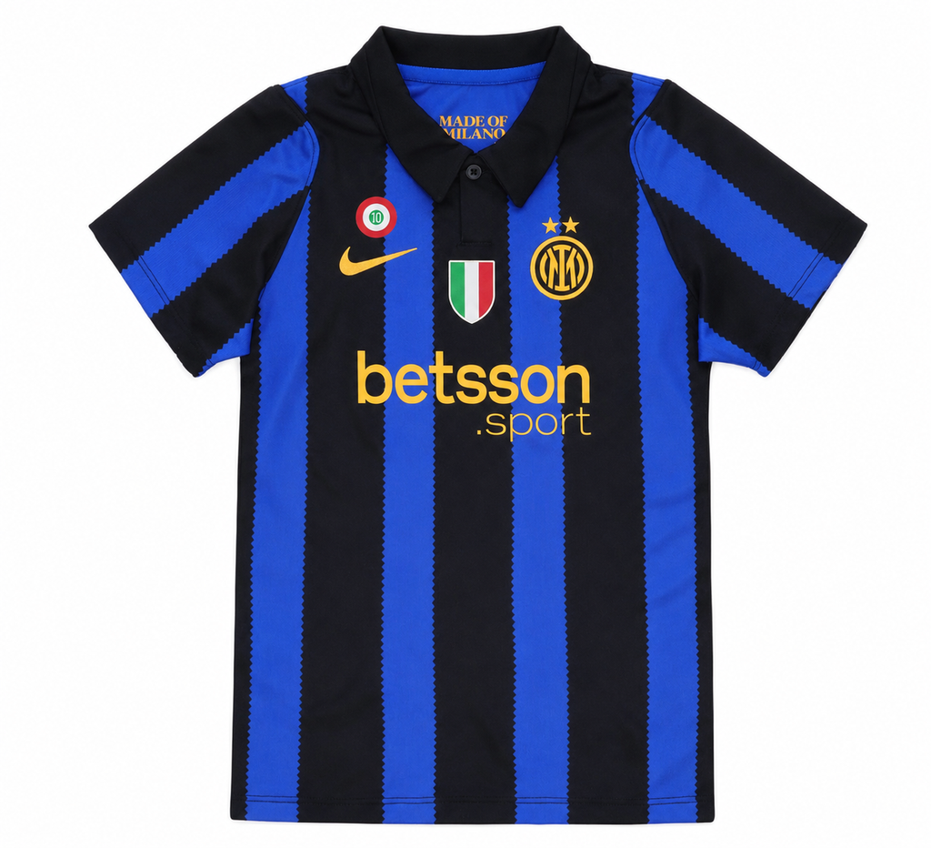 T-shirt e Pantaloncini Bambino Inter Home 26/27 - Con Scudetto + Coccarda