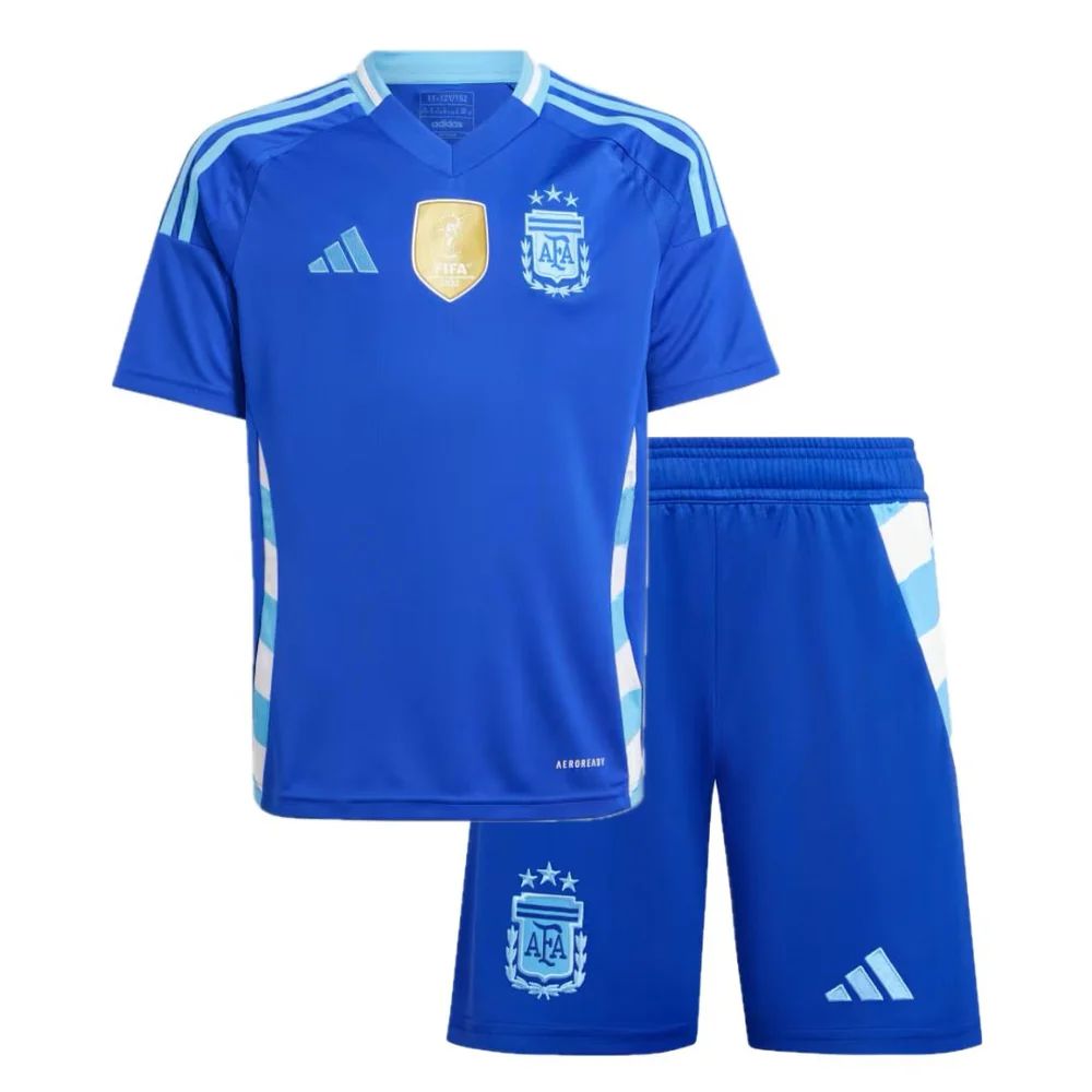 T-shirt e Pantaloncini Bambino Argentina 24/25 - Con Patch da Campione del Mondo