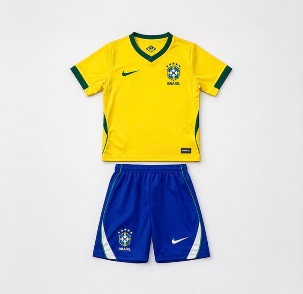 T-shirt e Pantaloncini Bambino Brasile Home 26/27