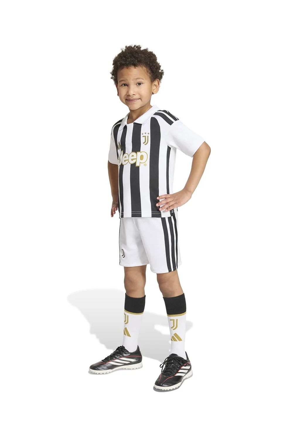 T-shirt e Pantaloncini Bambino Juventus "Visit Detroit" Home 26/27 - Con Calzettoni