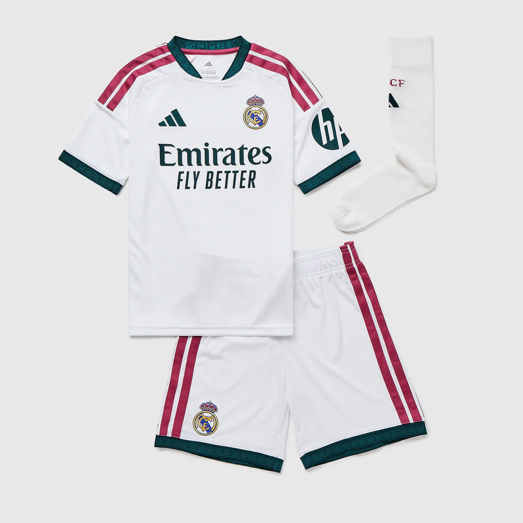 T-shirt e Pantaloncini Bambino Real Madrid Home 26/27 - Con Calzettoni