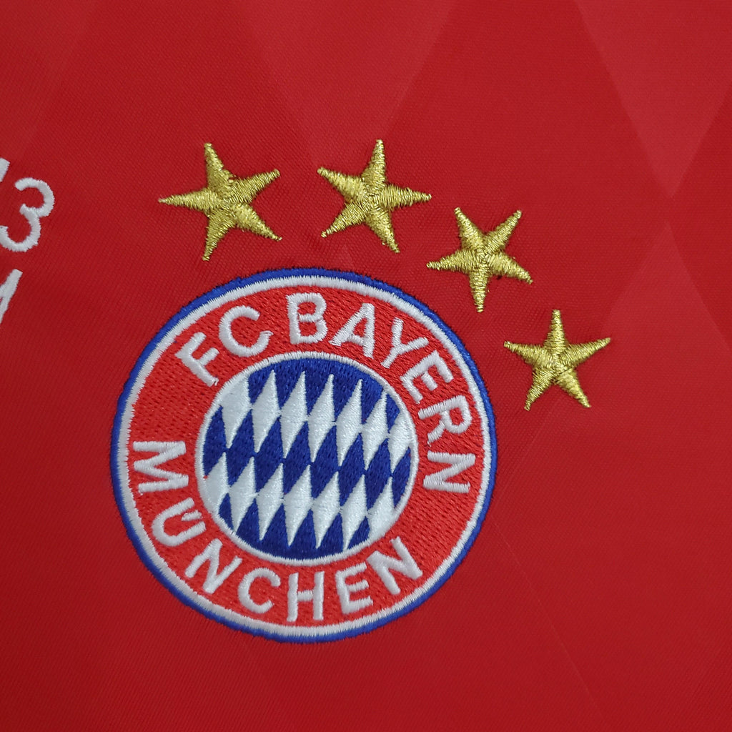 Camisa Manga Longa Bayern de Munique Champions League 2013/14 Adidas - Vermelha - DA Sports Oficial